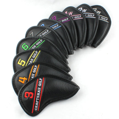 Colorful Embroidery Number Iron Head Cover Set