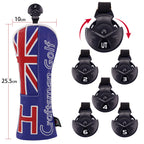 Blue Red Stitching British Flag UT Blade Putter Head Cover