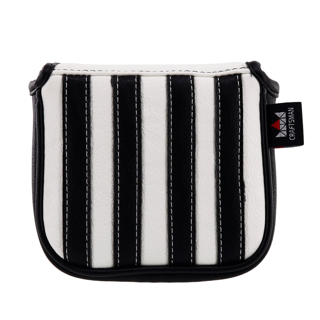 Black white Strips Single Ear Square Putter Head Cover