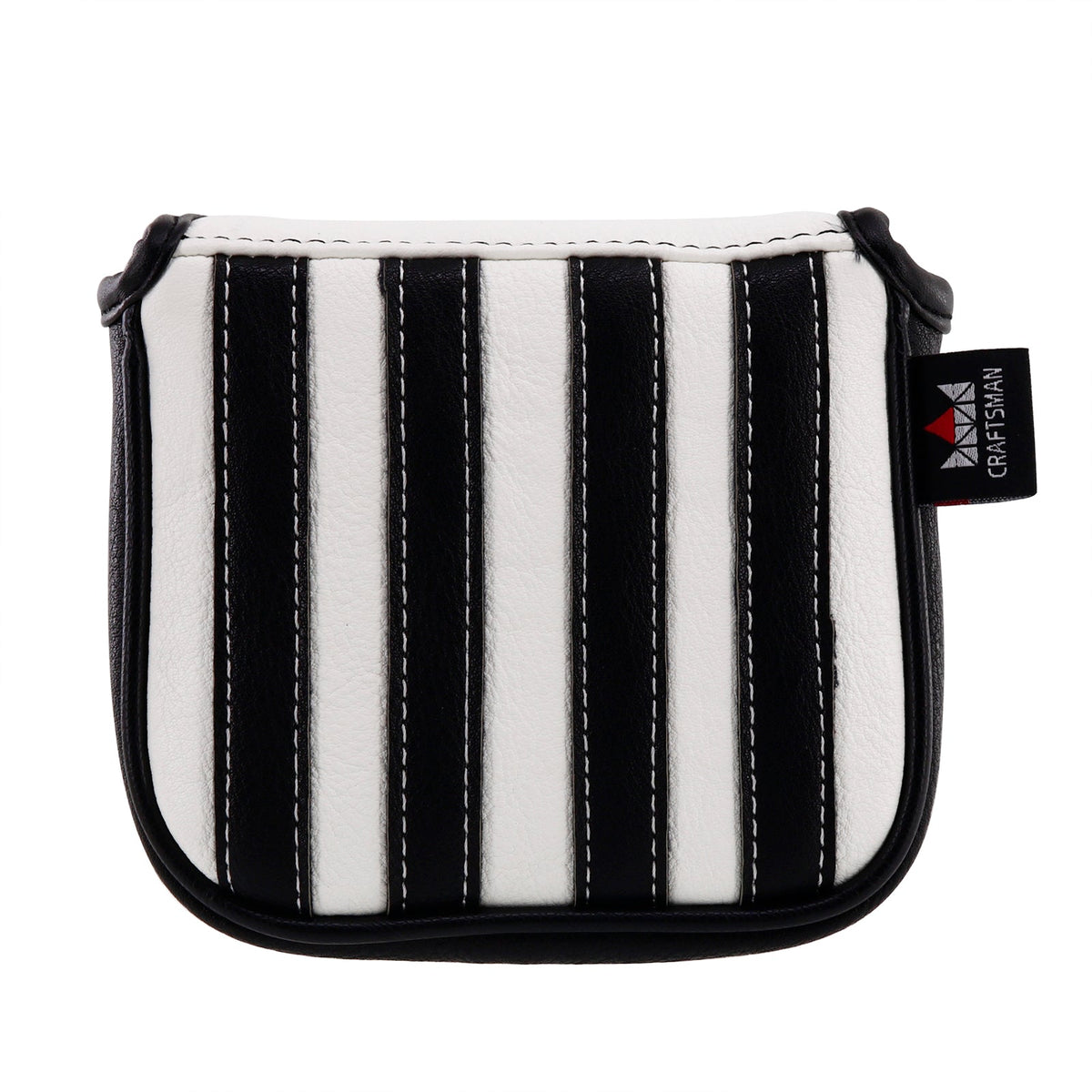 Black white Strips Single Ear Square Putter Head Cover