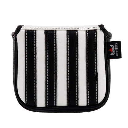 Black white Strips Single Ear Square Putter Head Cover