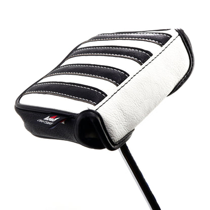 Black white Strips Single Ear Square Putter Head Cover