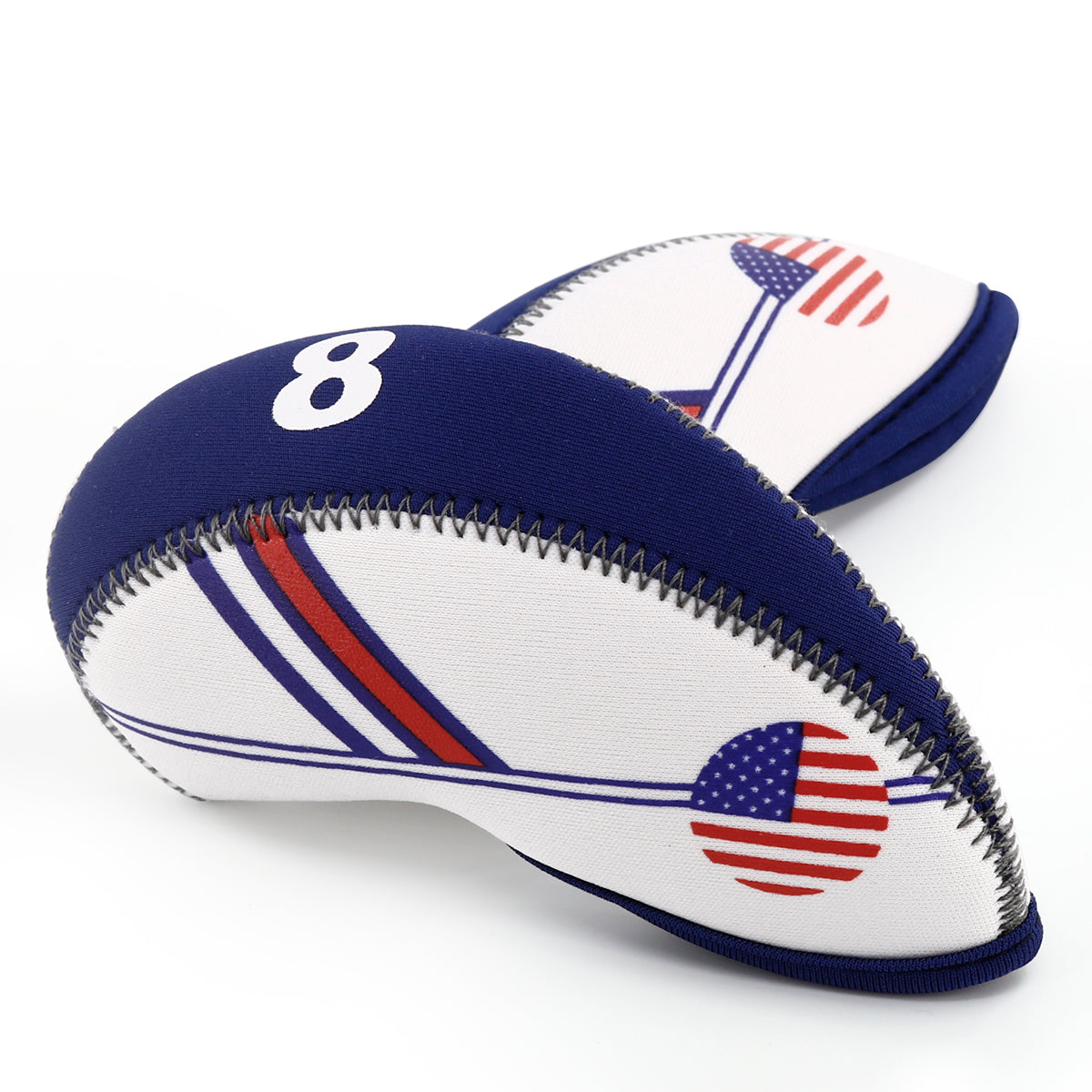 Blue and white Splicing Iron Headcover 10pcs