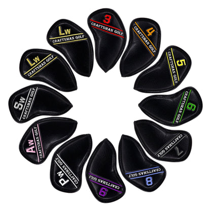 Colorful Embroidery Number Iron Head Cover Set