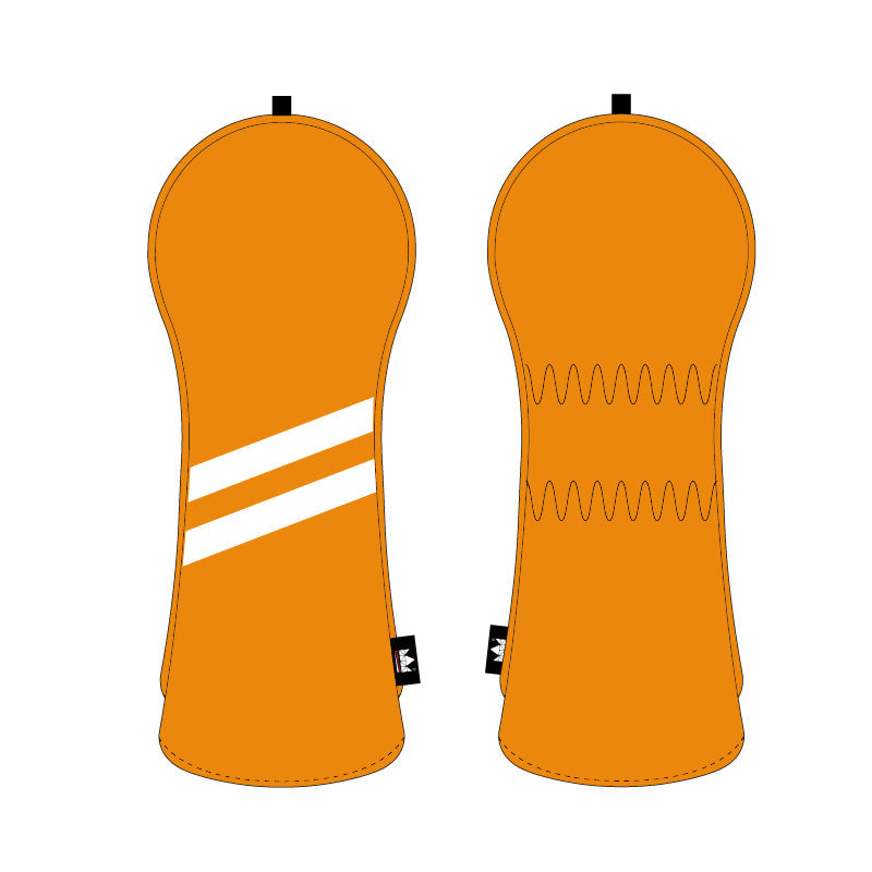 Personalized White Stripes Wood Head Cover With Your Logo And Name