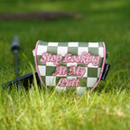Green Pink Check Golf Headcover Set