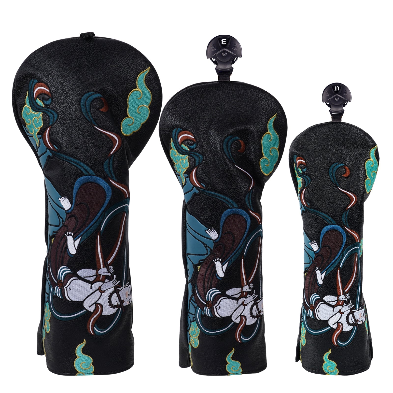 Black Dunhuang Driver Head Cover Set