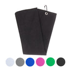 Personalized Golf Waffle Microfiber Tri-Fold Towel 16“ x 24” With Logo and Name-CraftsmanGolf