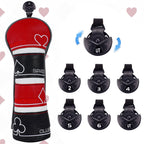 Poker Spade Hearts Diamonds Golf Headcovers