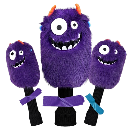 Purple Monster Golf Head Cover Set