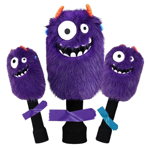 Purple Monster Golf Head Cover Set