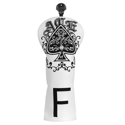 Spade Ace ♠ Golf Club Wood Headcover Set (Driver, Fairway, Utiliy/Hybrid)