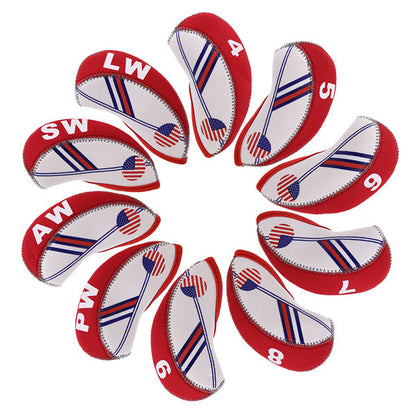 USA Flag Neoprene Iron Head Cover Set-Craftsman Golf