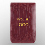 Custom Logo Crocodile Pattern Leather Scorecard Holder