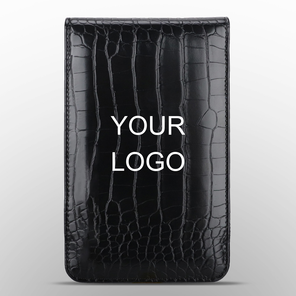 Custom Logo Crocodile Pattern Leather Scorecard Holder
