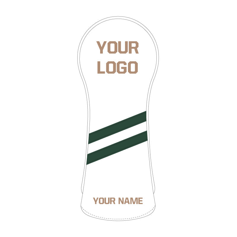 Personalized Diagonal Stripes Wood Head Covers With Your Logo - Craftsman Golf