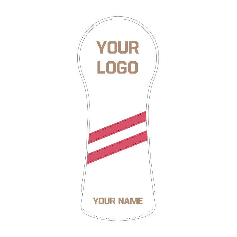 Personalized Diagonal Stripes Wood Head Covers With Your Logo - Craftsman Golf