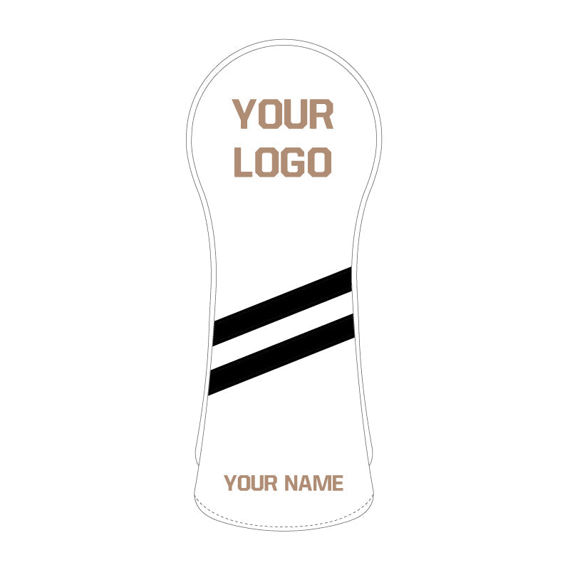 Personalized Diagonal Stripes Wood Head Covers With Your Logo - Craftsman Golf
