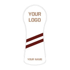 Personalized Diagonal Stripes Wood Head Covers With Your Logo - Craftsman Golf
