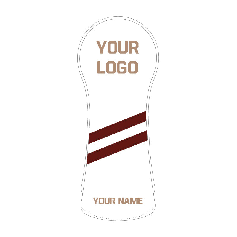 Personalized Diagonal Stripes Wood Head Covers With Your Logo - Craftsman Golf