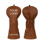 Custom Genuine Leather Golf Headcovers with Logo