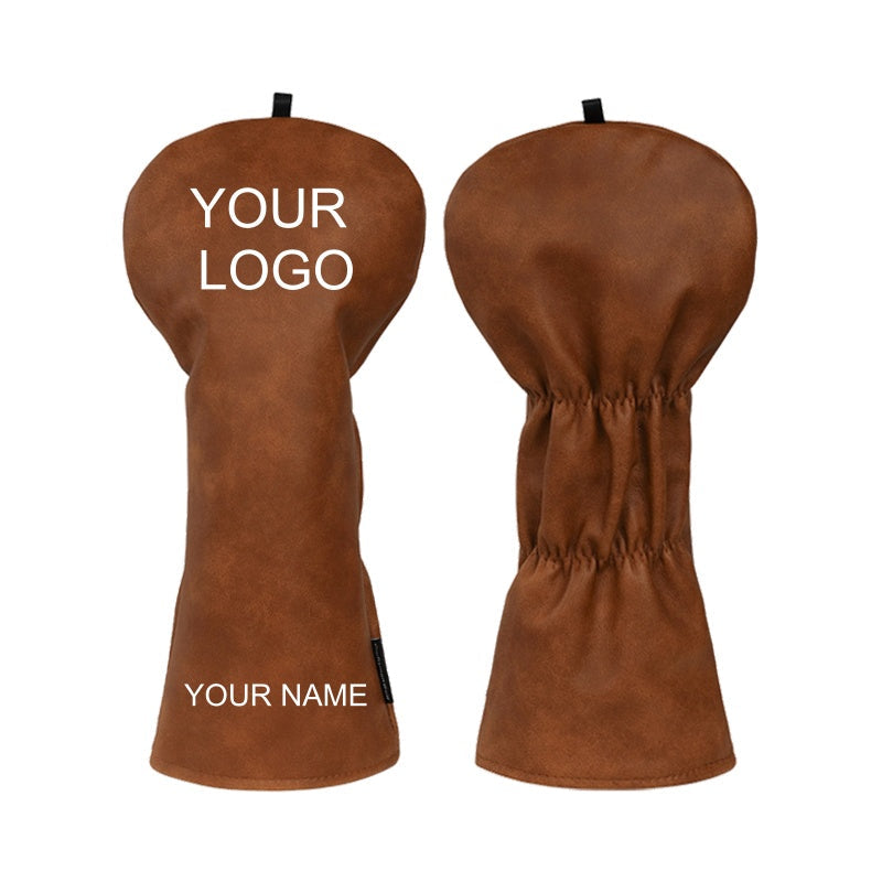 Custom Genuine Leather Golf Headcovers with Logo