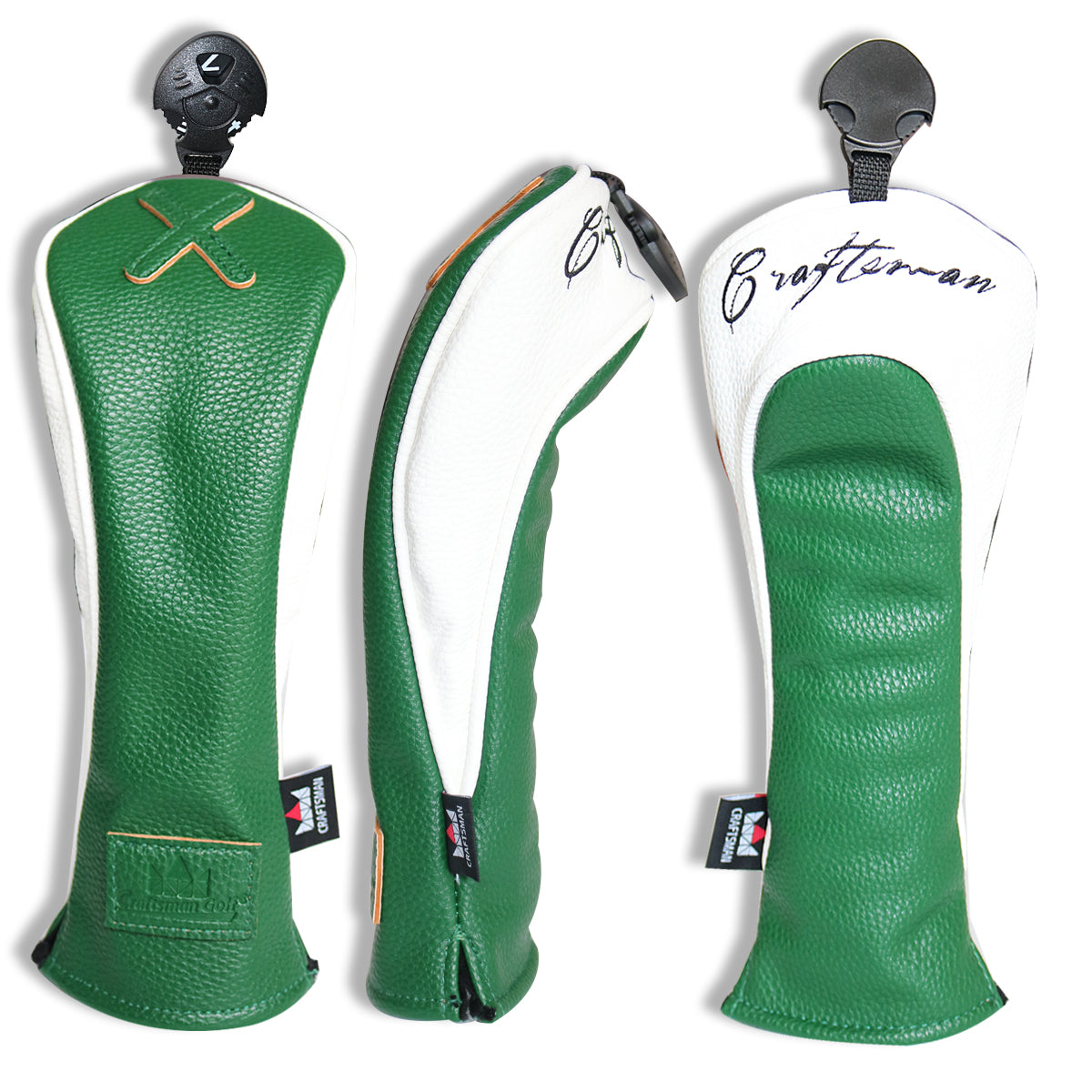 Green and white Three-Piece UT Head Cover X
