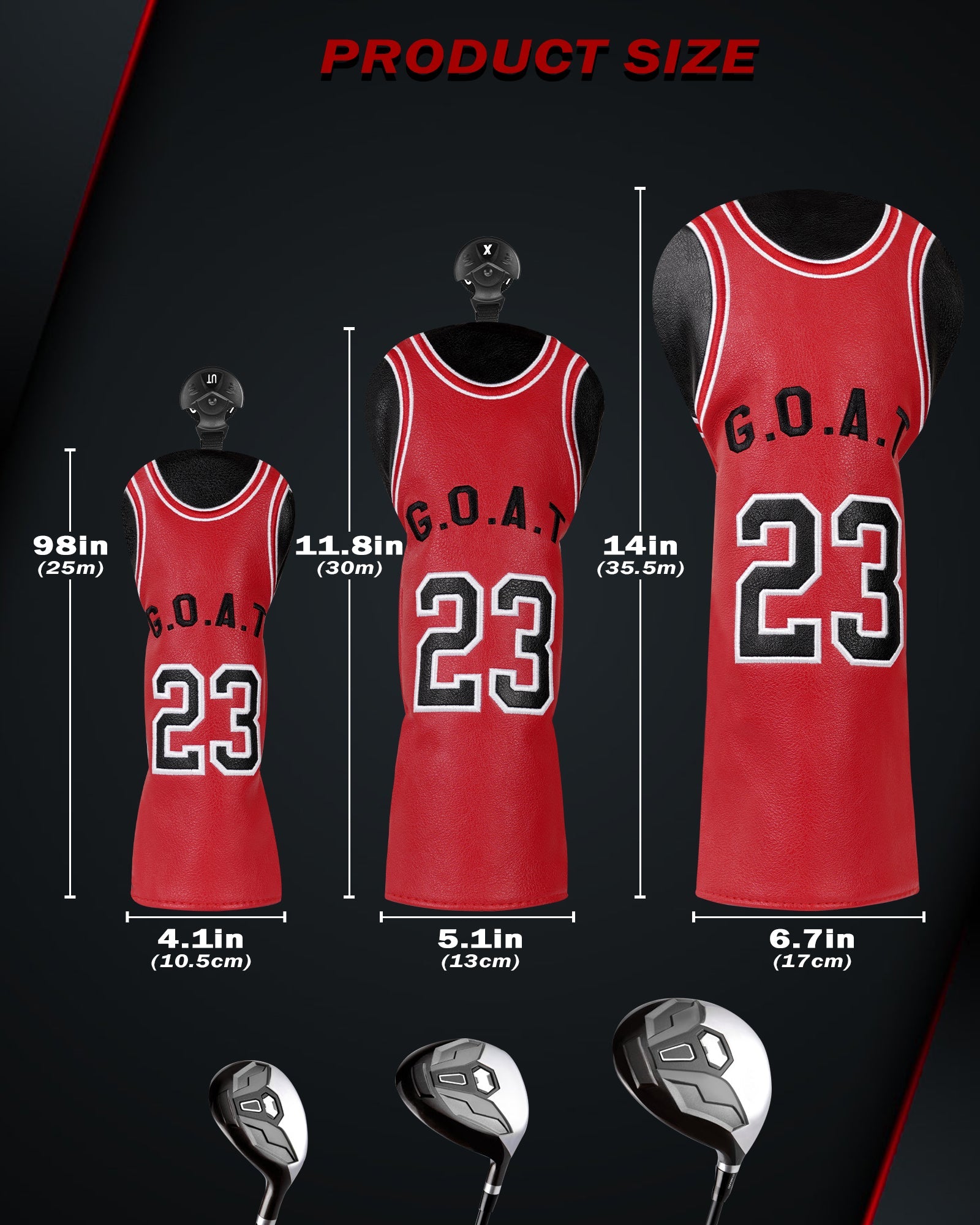 Greatest Of All Time Driver Putter Golf Head Cover Set