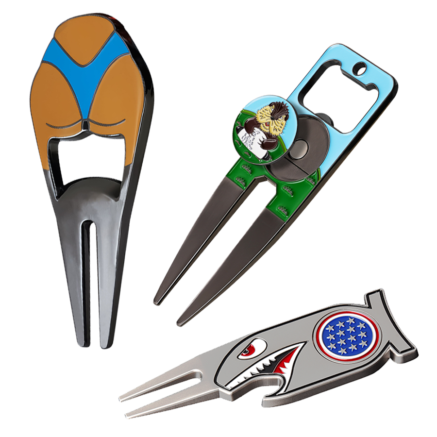 Luxury Golf Accessories Gift Set New Design Metal Hat Clip Pitch Repair Divot Tool Ball Marker