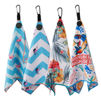 High Quality Magnetic Golf Towel Different Shape Microfiber Waffle Golf Towels Magnet Golf Towel