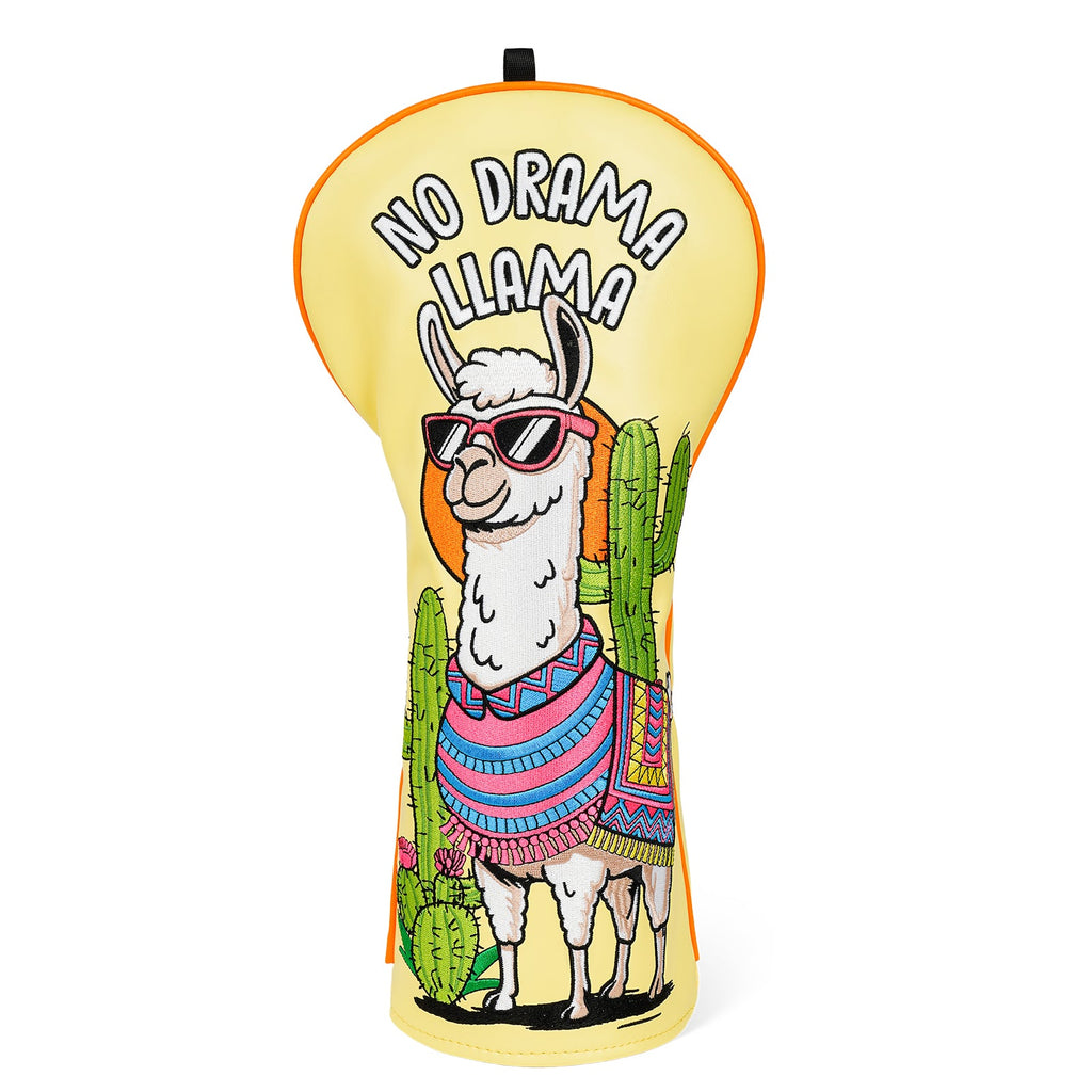 Llama Cactus Embroidery Driver Head Cover