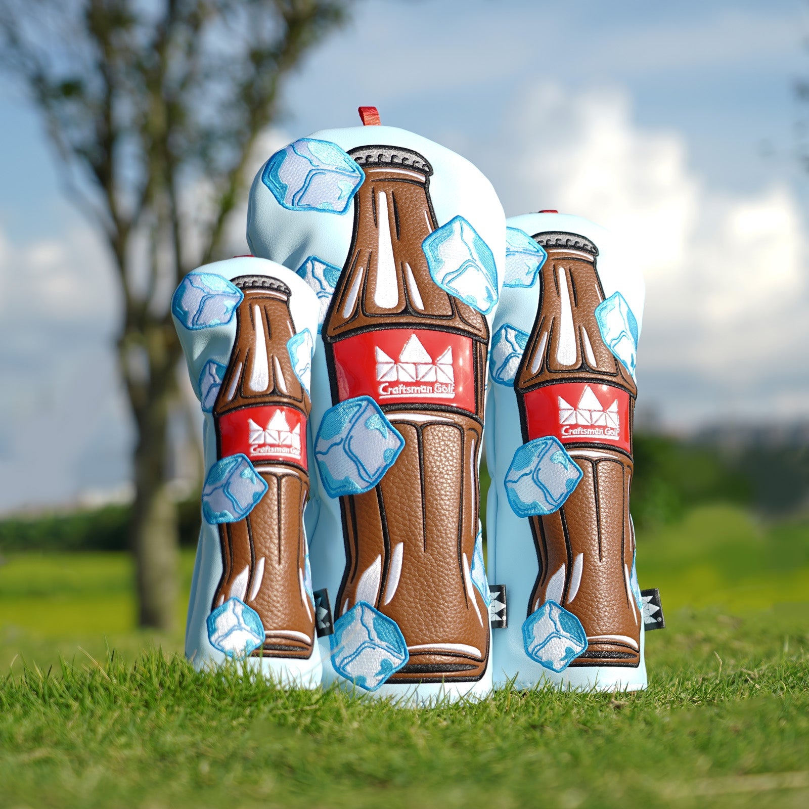 Blue Chilled Coke Golf Wood Headcover Set