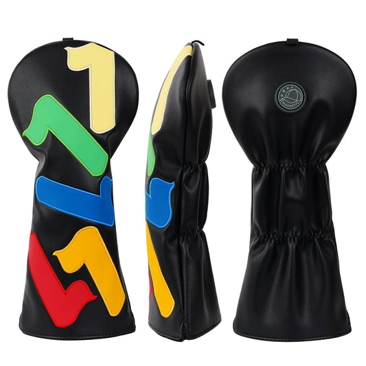 Black Number 1 Driver Head Cover Set