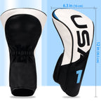 White& Black PU USA Fairway Hybrid Head Cover