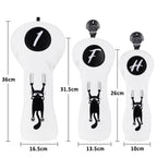 White Cat on the Wall Mallet Putter Driver Head Cover