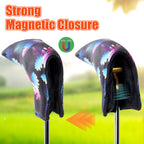 Maple Leaves Floral Black Blade Putter Cover