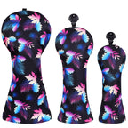 Maple Leaves Floral Canva Golf Headcover Set