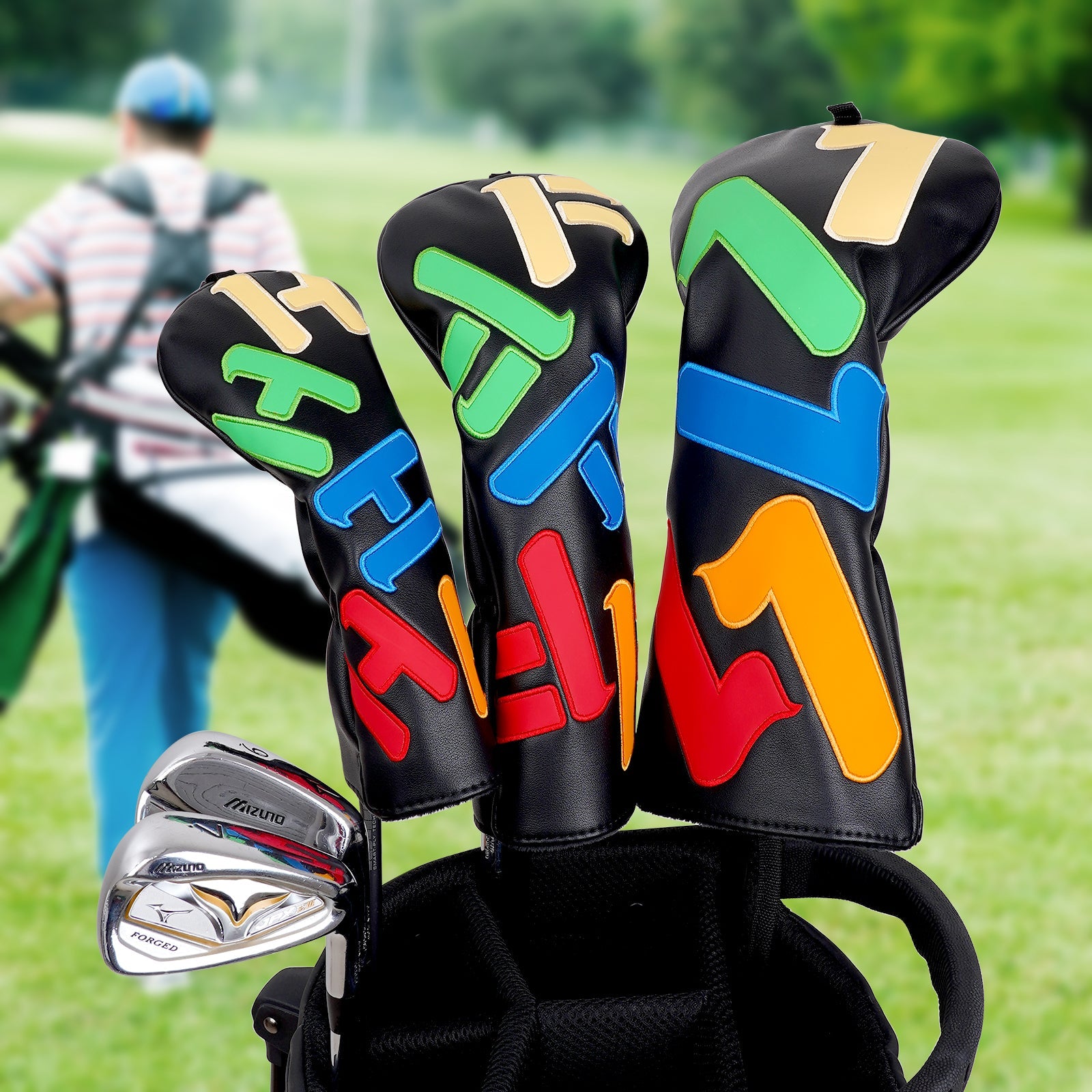 Black Number 1 Driver Head Cover Set