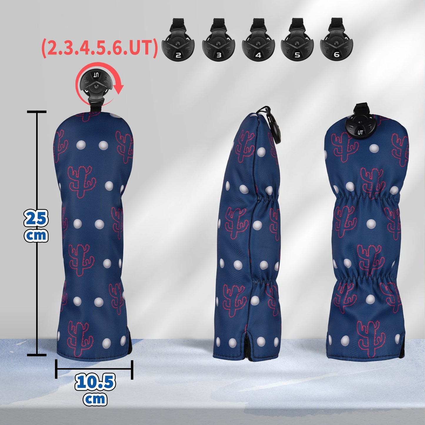 Cactus Printing Golf Head Cover Set