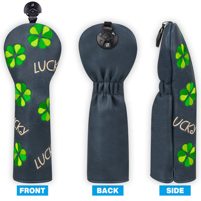 Dark Blue PU lucky Golf Head Cover Set